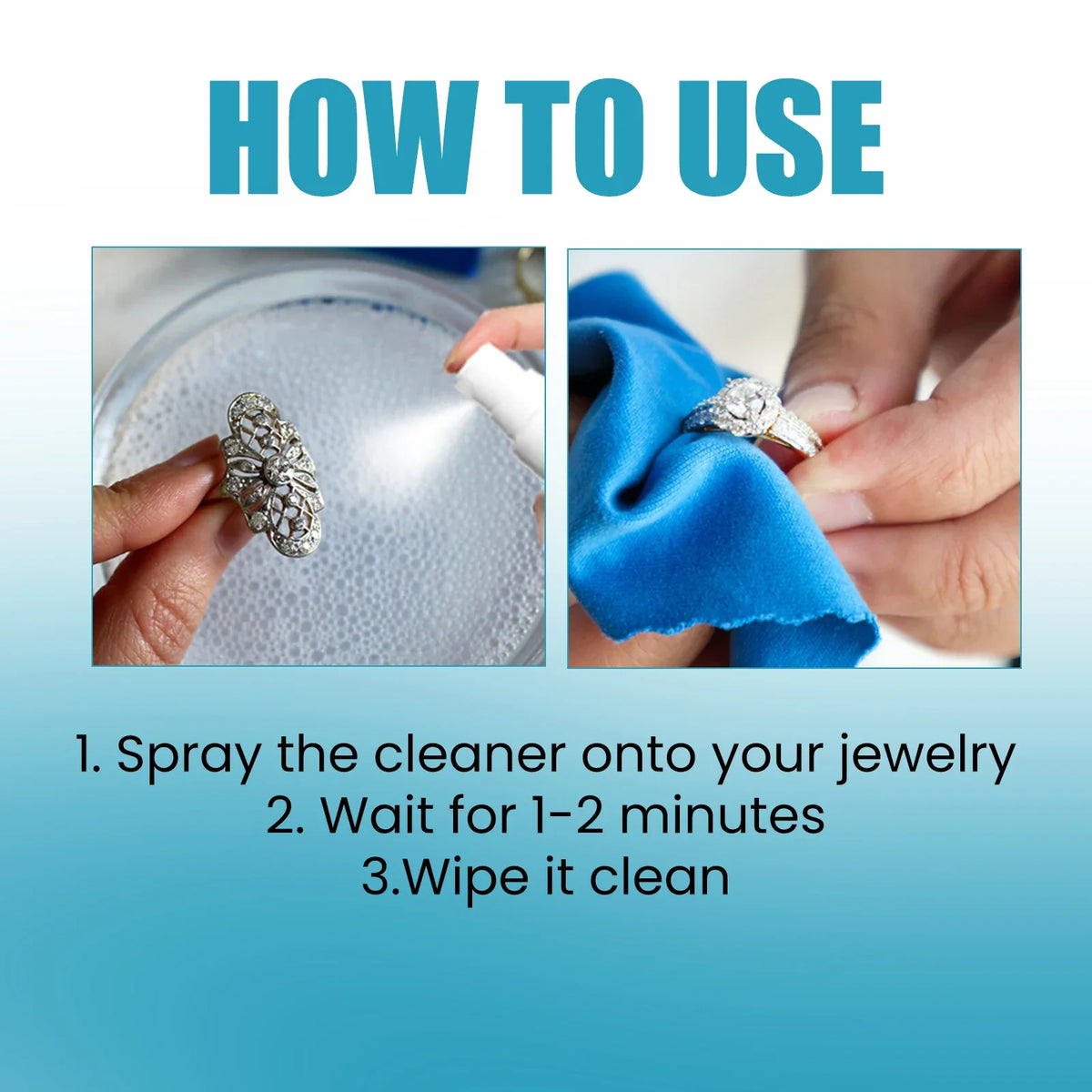 Jue-Fish 100ml Jewelry Cleaner Spray | Shine & Anti-Oxidation
