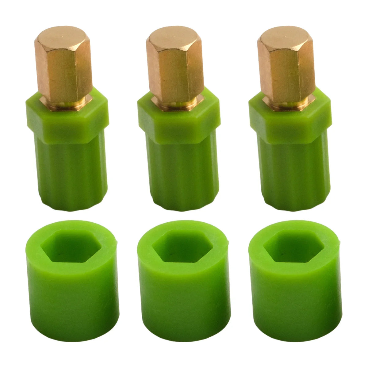 Brass Shear Shaft Coupler for KP Series Pasta Roller – 3-Pack