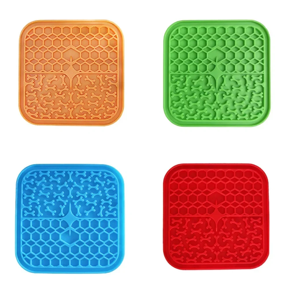 Silicone Licking Mat Dogs Slow Feeder Bowl Prevent Fast Eating Relief