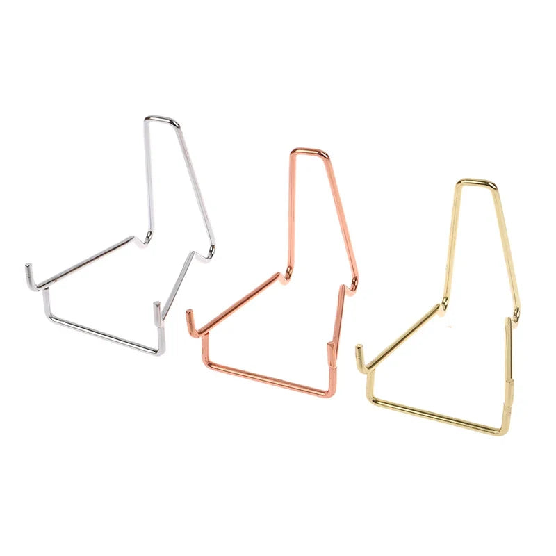 Metal Easel Display Stand for Crystals, Geodes & Minerals