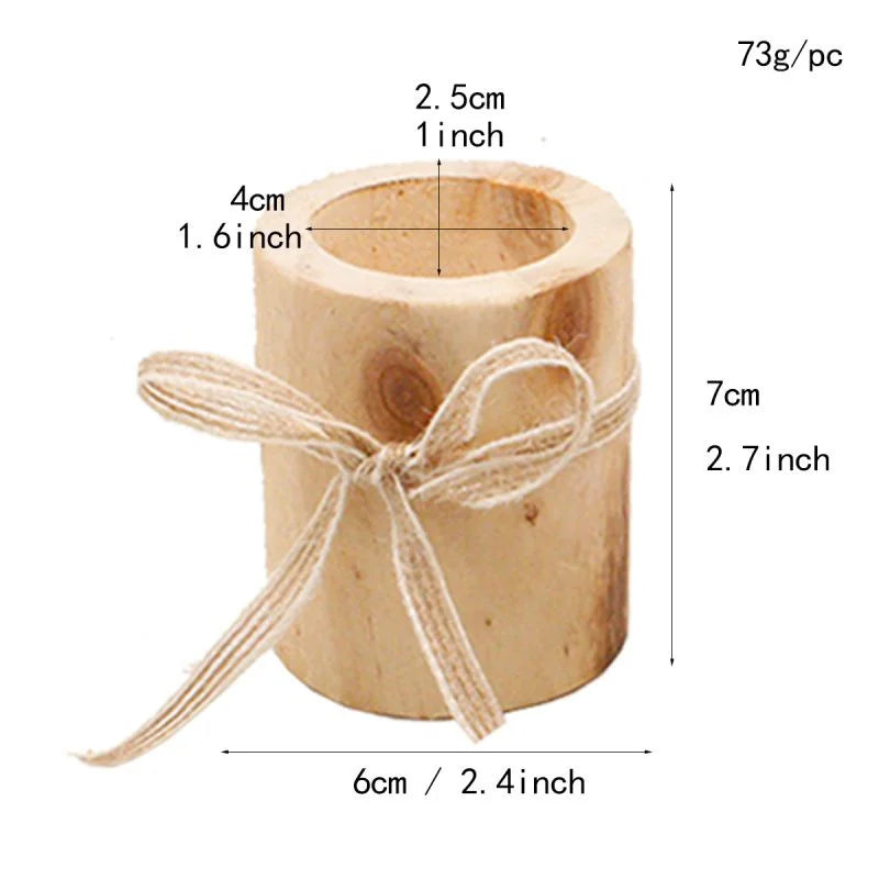 Wooden Cylinder Candle Holder – Wedding & Home Décor Gift