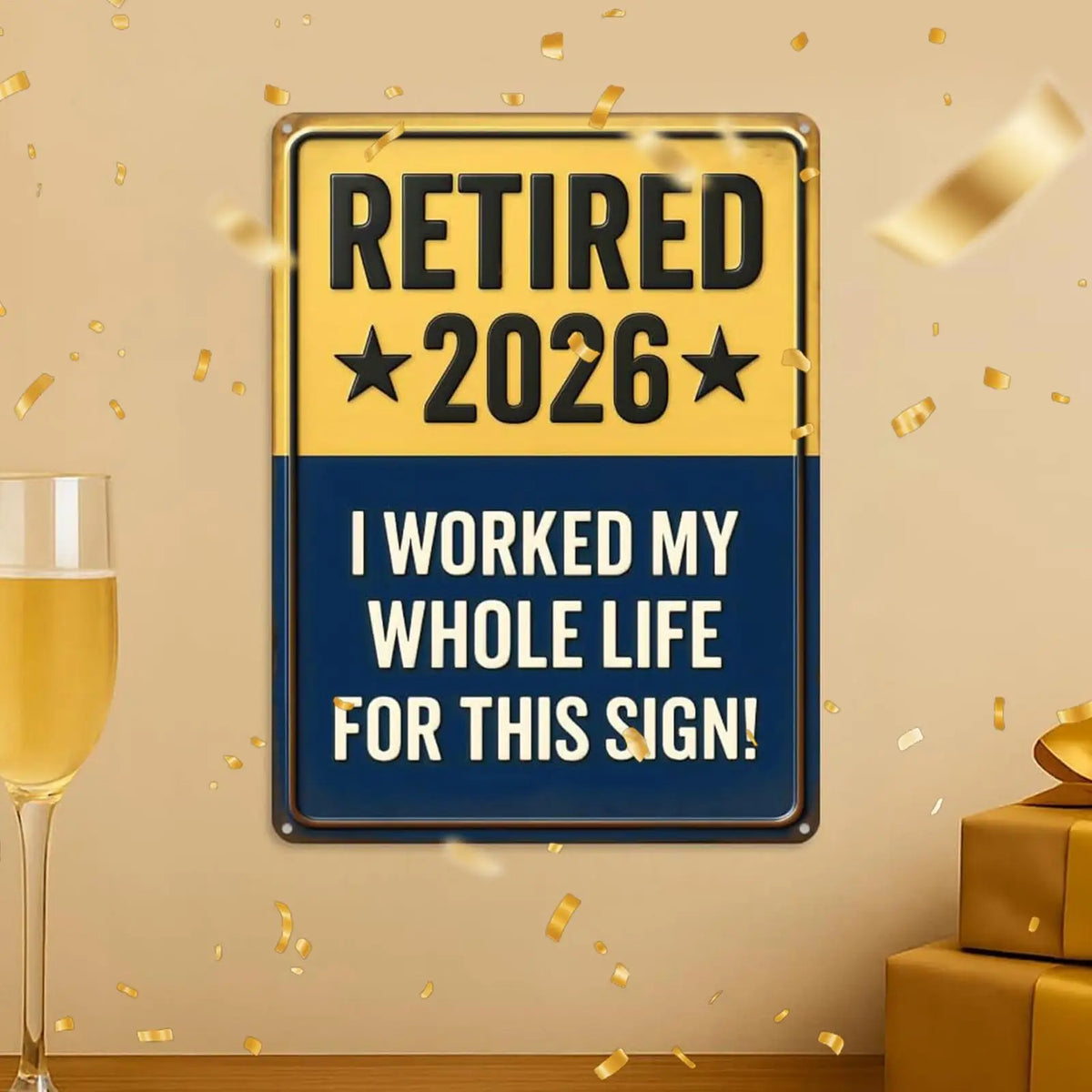 Retired Signs Men Women Bright Long Lasting Photo Prop Keepsake