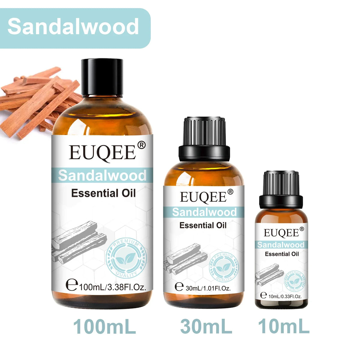 EUQEE Essential Oils – Lavender, Rose, Vanilla & More | 10–100ml