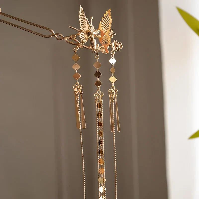 Butterfly Hair Accessories Ancient Hanfu Fairy Flow Su Bu Yao Hairpin