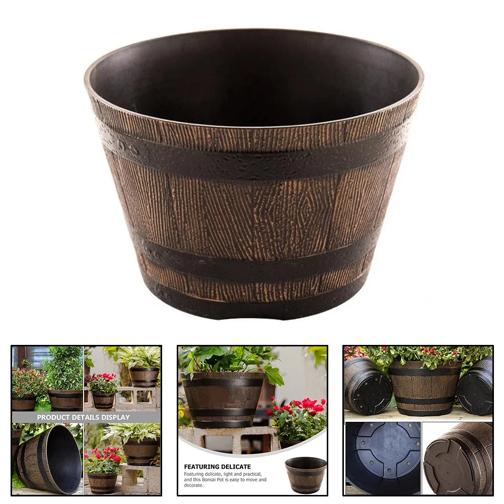Garden Whiskey Bucket Succulent Flowerpot Indoor Outdoor Planting