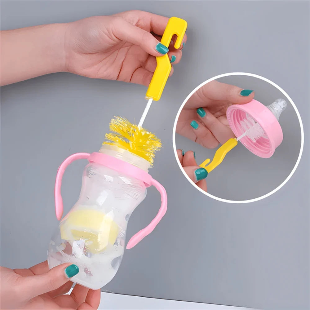 Baby Bottle & Pacifier Cleaning Brush Set – 2-Piece Nylon