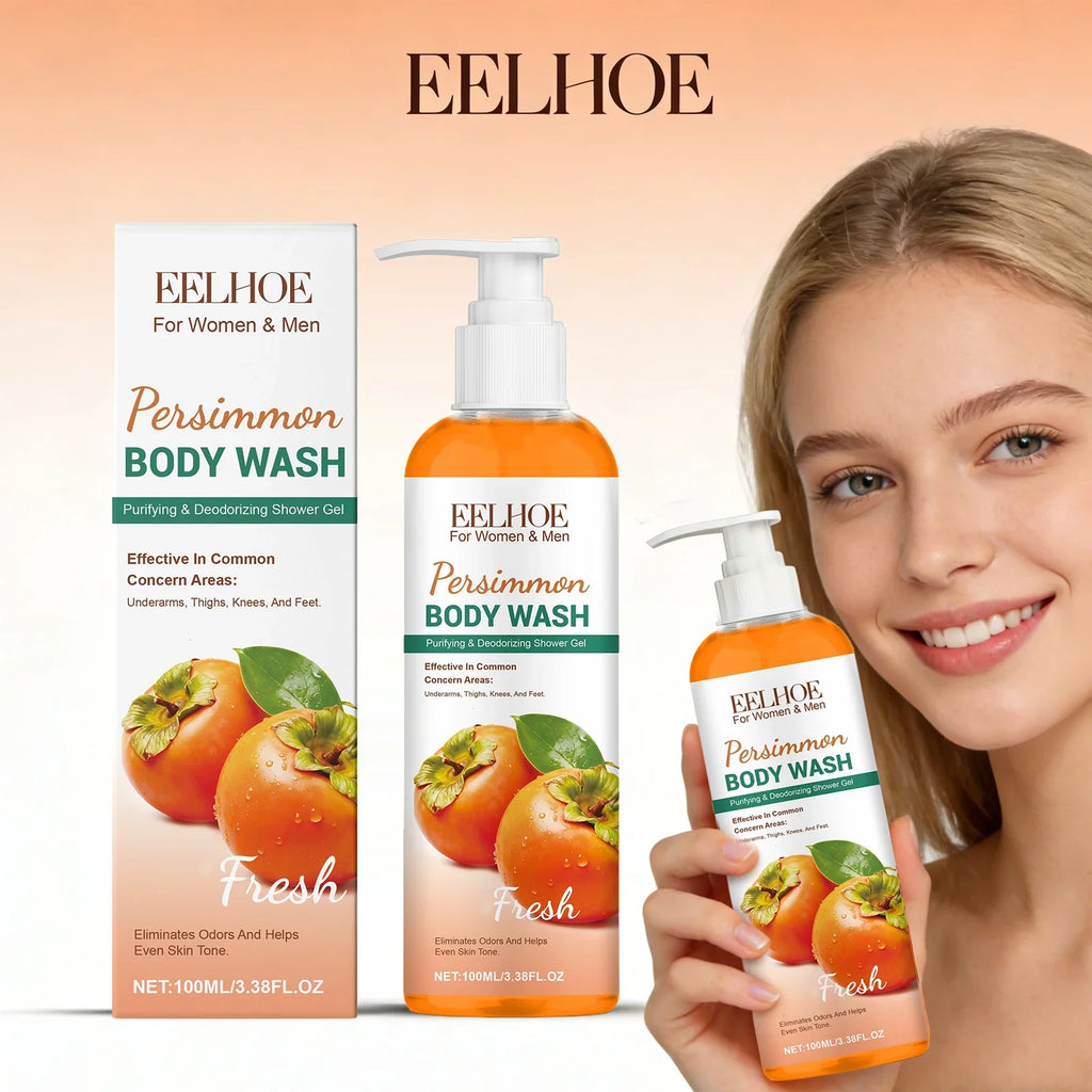 Eelhoe Persimmon Body Wash – Exfoliating Odor-Control Shower Gel