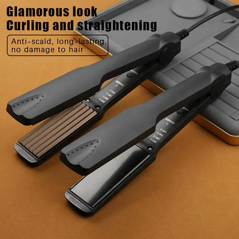 2-in-1 Ceramic Hair Straightener & Curling Iron | Fast Heat-Up