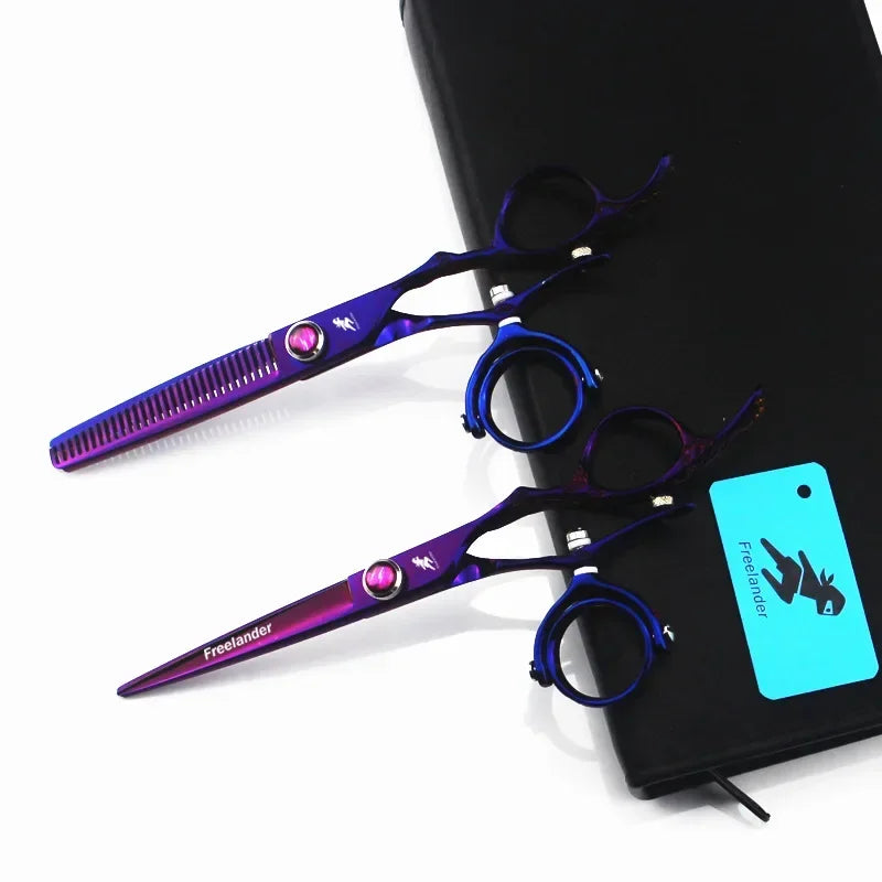 6" Swivel Thumb Hair Shears | 720° Rotating Hairdressing Scissors