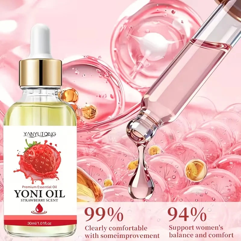 Yoni Oil 30ml – Strawberry Scented Natural pH Balance & Odor Relief