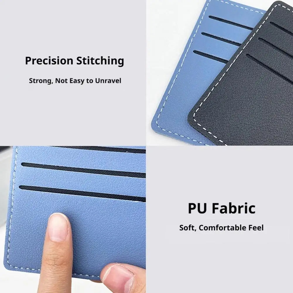 Slim PU Card Holder with Clear ID Window | Unisex Wallet