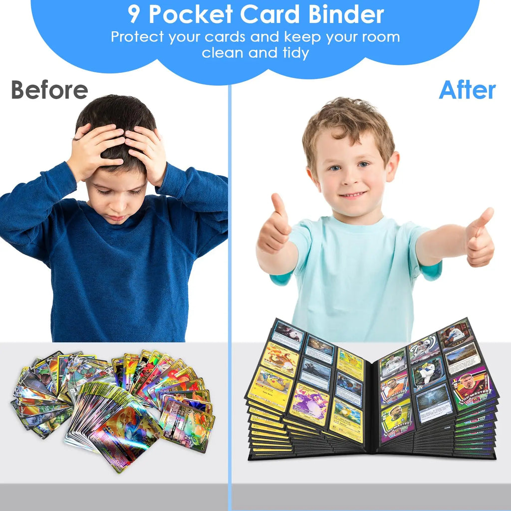 9-Pocket Trading Card Binder – 360-Card Side-Loading Album