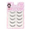 Natural Wispy Strip False Eyelashes – 5 Pairs DIY Lash Set