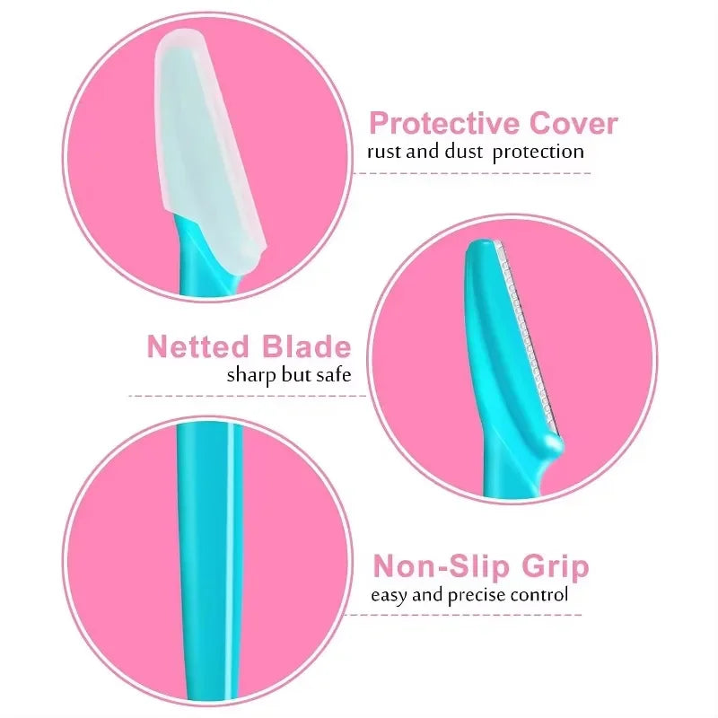 Eyebrow Trimmer Razor Set – 10 Pcs Face Hair Shaping Tool