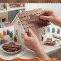 50pcs 1:12 Miniature Dollhouse Roof Shingles – Brown Wood DIY