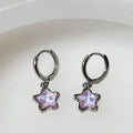 Gothic Star Pendant Hoop Earrings | Y2K Goth Harajuku Jewelry