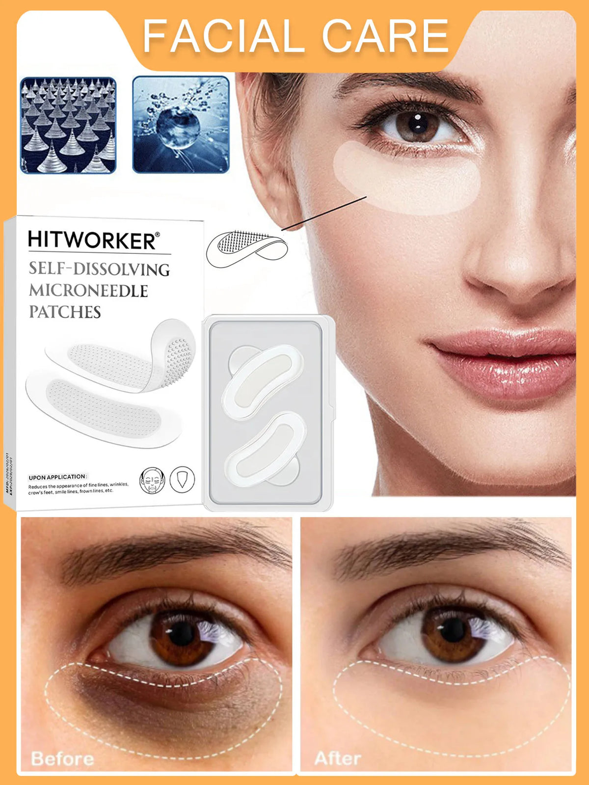 Microneedle Collagen Eye Patches – Hydrating & Firming Mask