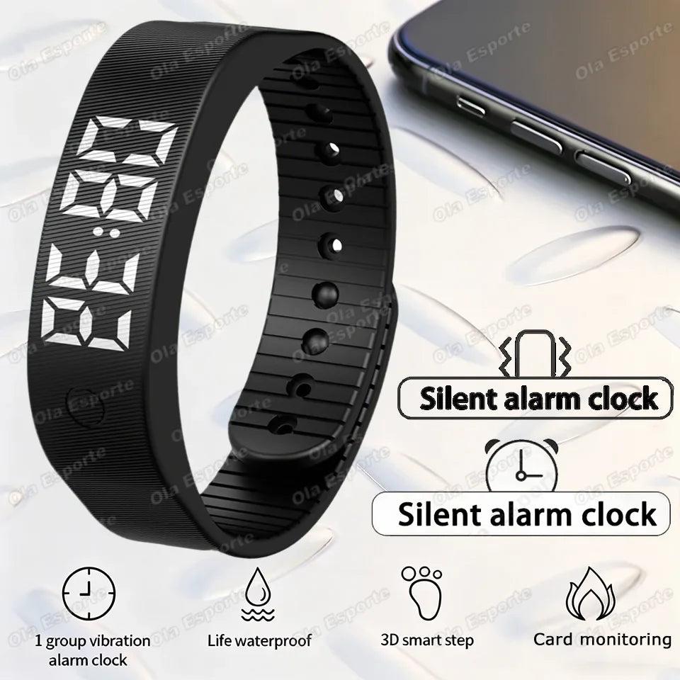LED Digital Smart Wristbands Waterproof Clock Smartband Running