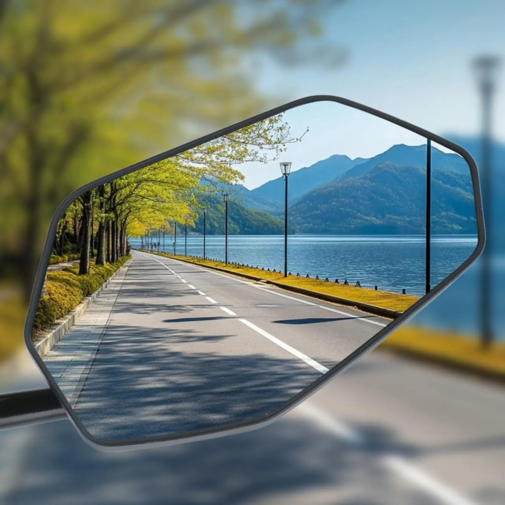 HD Convex Bike Rearview Mirror – 360° Adjustable Left Side