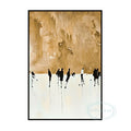 Abstract Gold Foil Street Scene Hand-Painted Oil Painting Canvas
