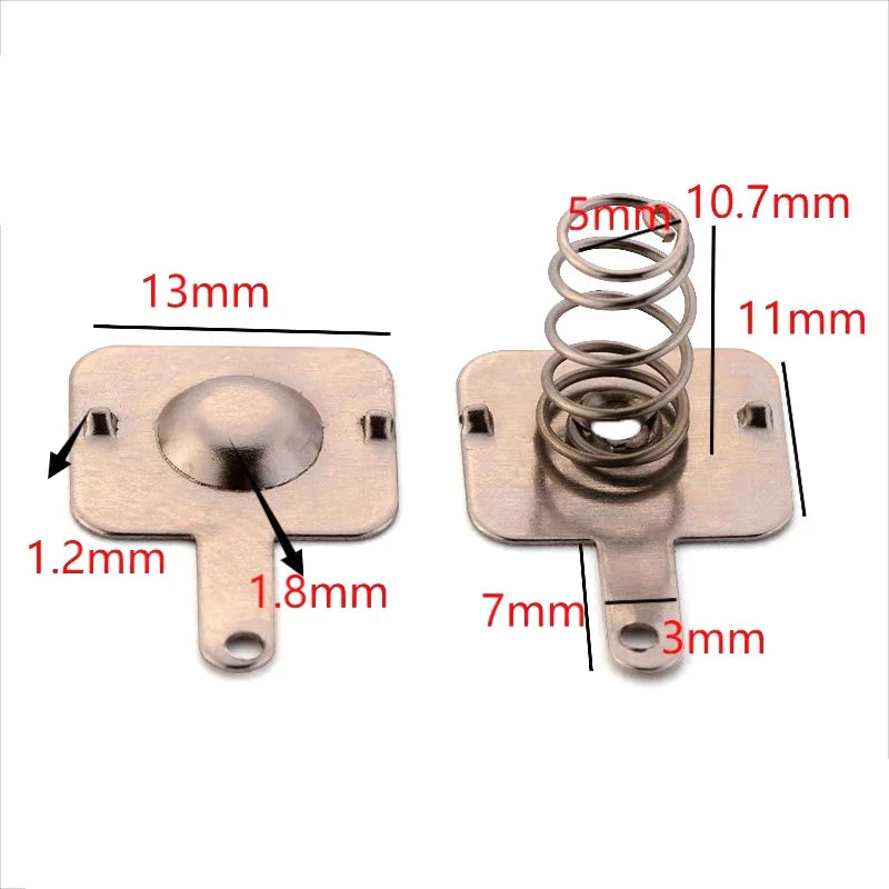 DIY Accessories 18650 Battery Sheet Spring Contact Box Positive