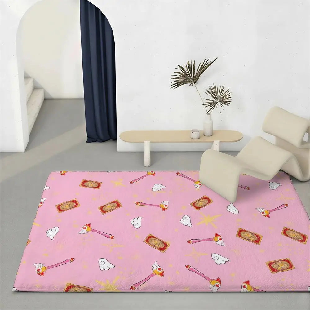 Cardcaptor Sakura Anime Flannel Rug – Non-Slip Floor Mat