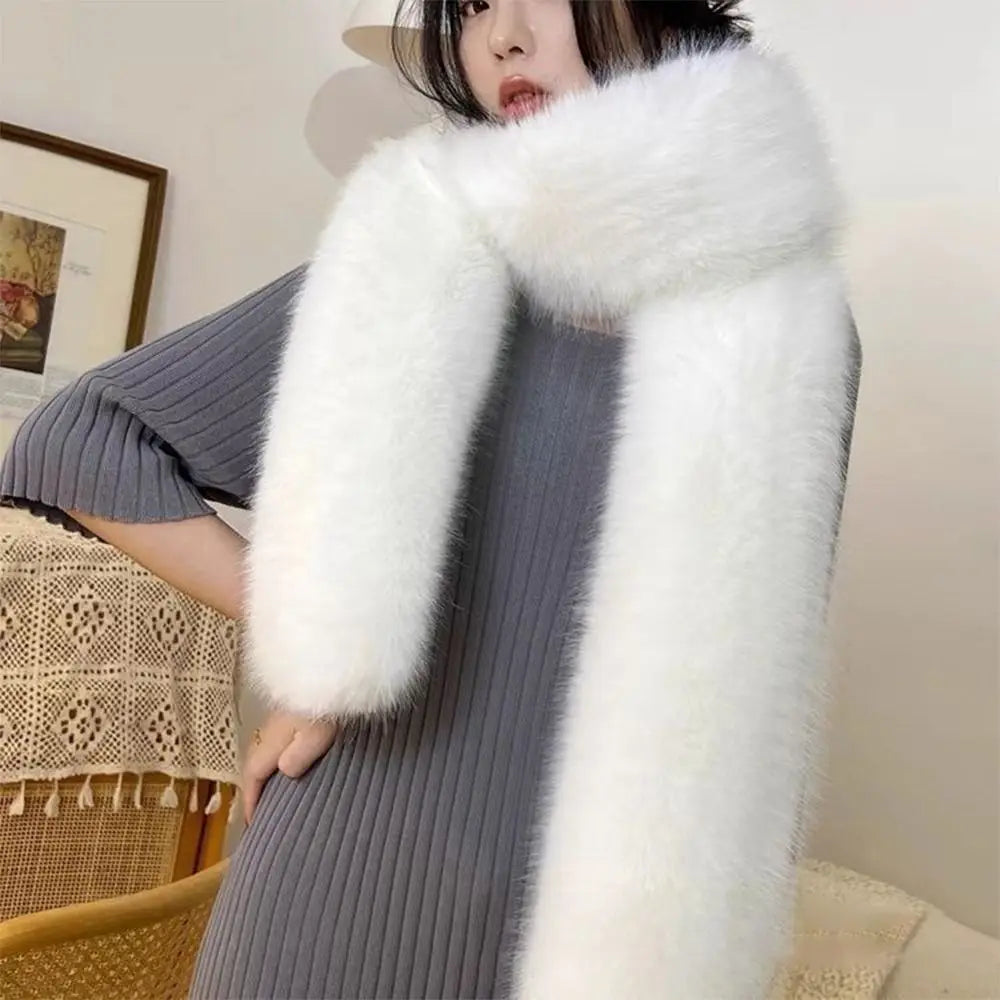180cm Fluffy Faux Fur Long Scarf – 6 Colors Neck Warmer