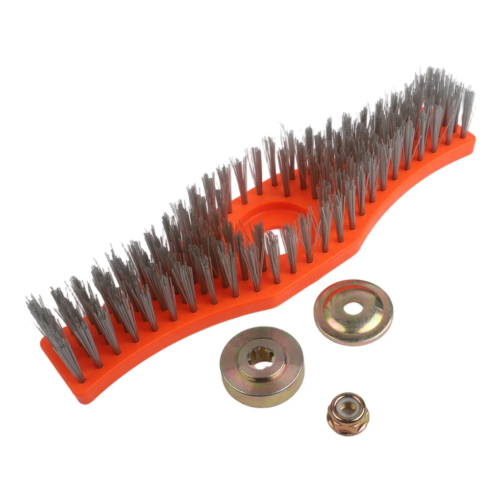 Lawn Mower Deck Cleaning Brush | Nylon Bristles & Fixing Kit