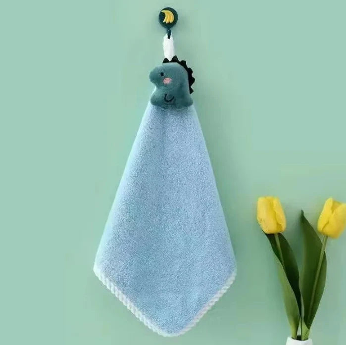 Coral Fleece Hangable Thicken Towel Cartoontowel Cute Absorbent Hand