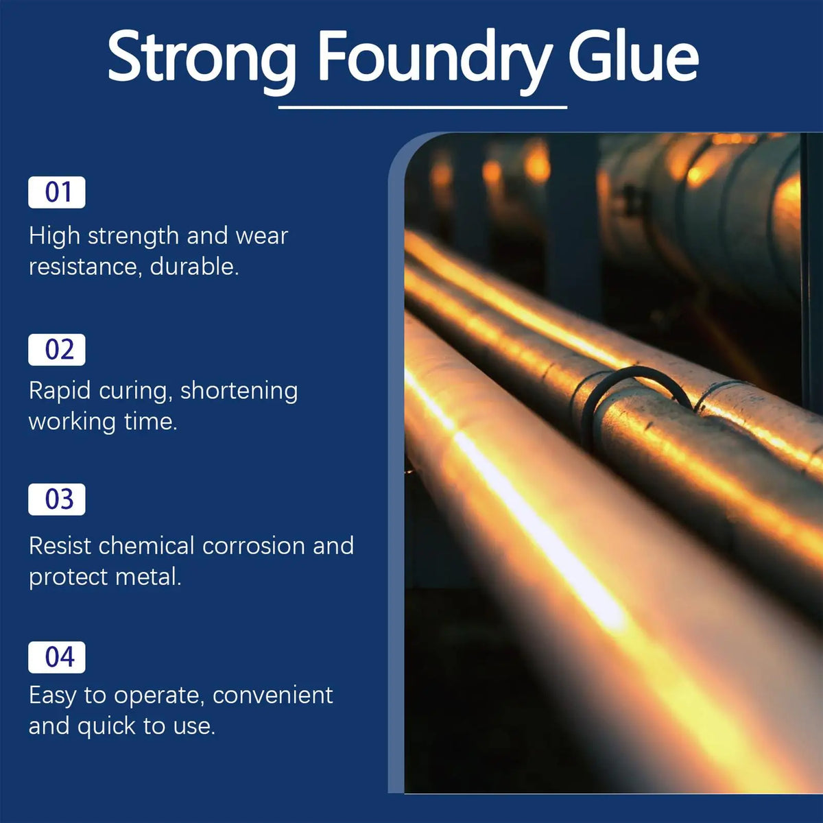 Enhanced Metal Casting Glue Heat Resistant Welding Adhesive Filler