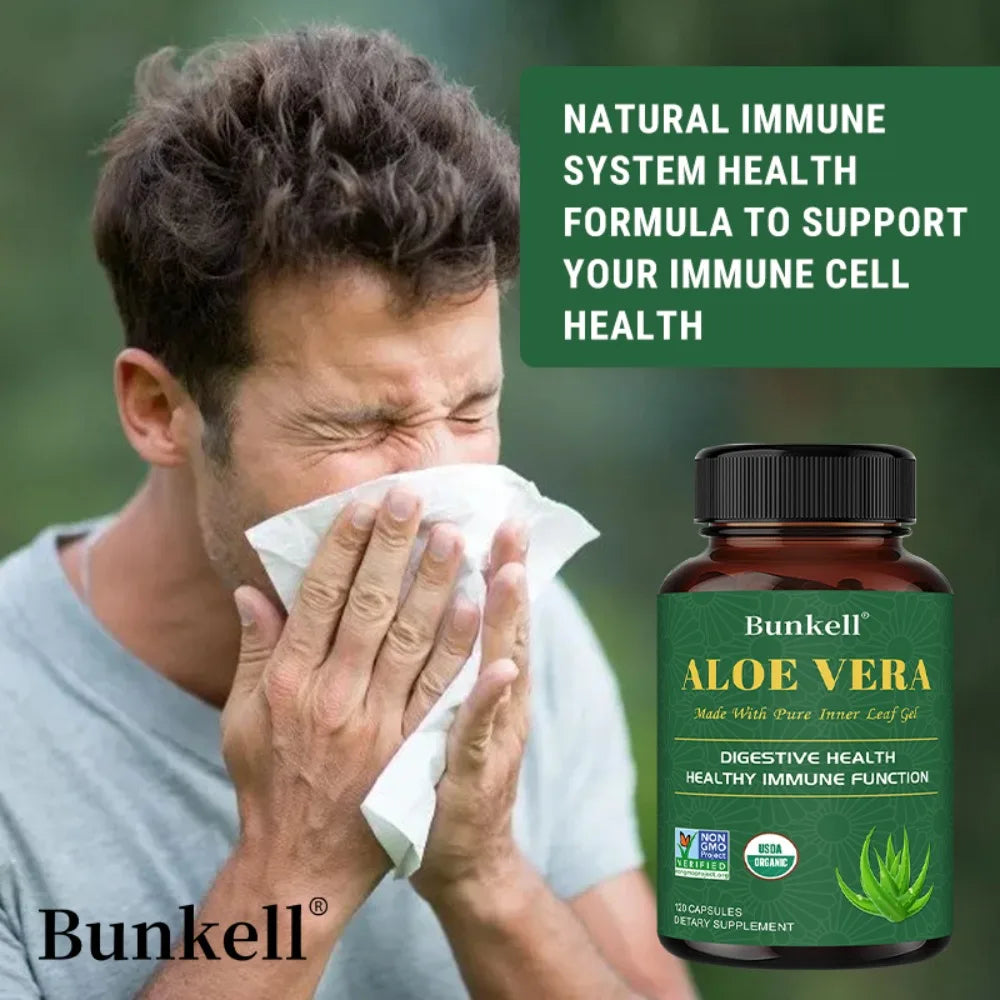 Aloe Vera Extract Capsules – Digestive Support, Non-GMO 120ct