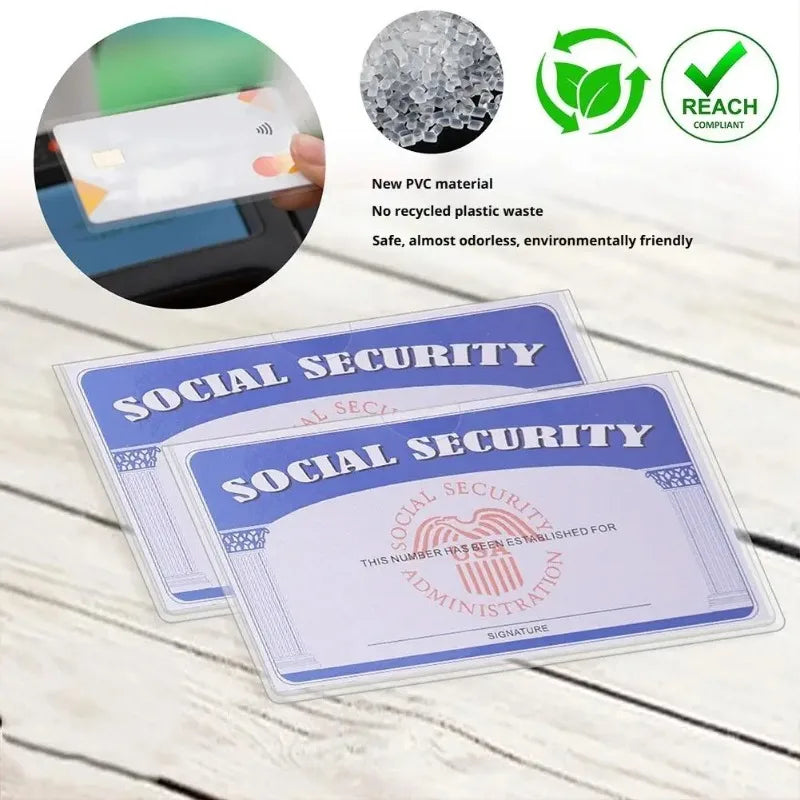 10-Pack Clear PVC Card Sleeves | Credit & ID Card Protectors