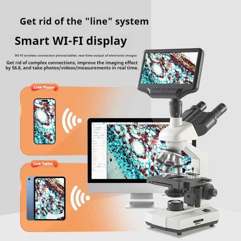 Trinocular Biological Microscope – Aquaculture & Lab | 500X