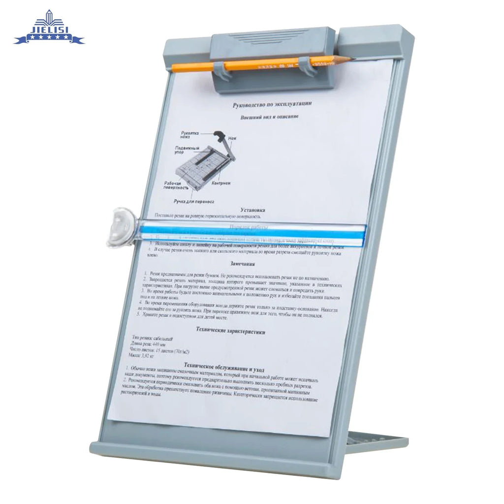 A4 Desktop Document Holder | Adjustable Clip & Line Guide