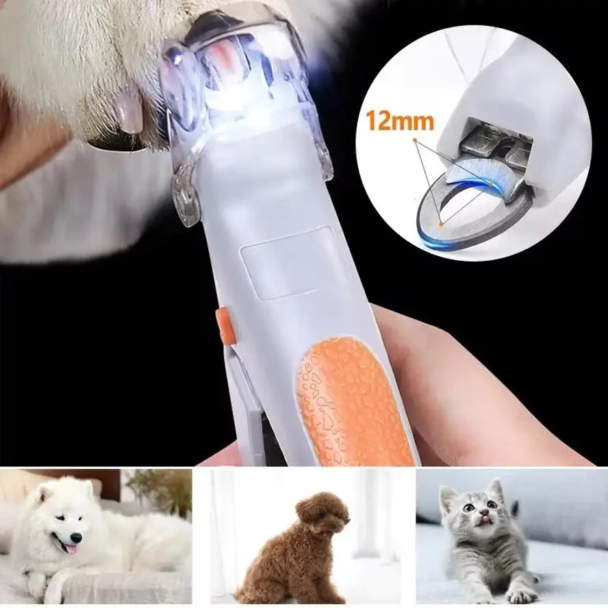 LED Pet Nail Clipper with Light & 5x Magnifier | Dogs & Cats