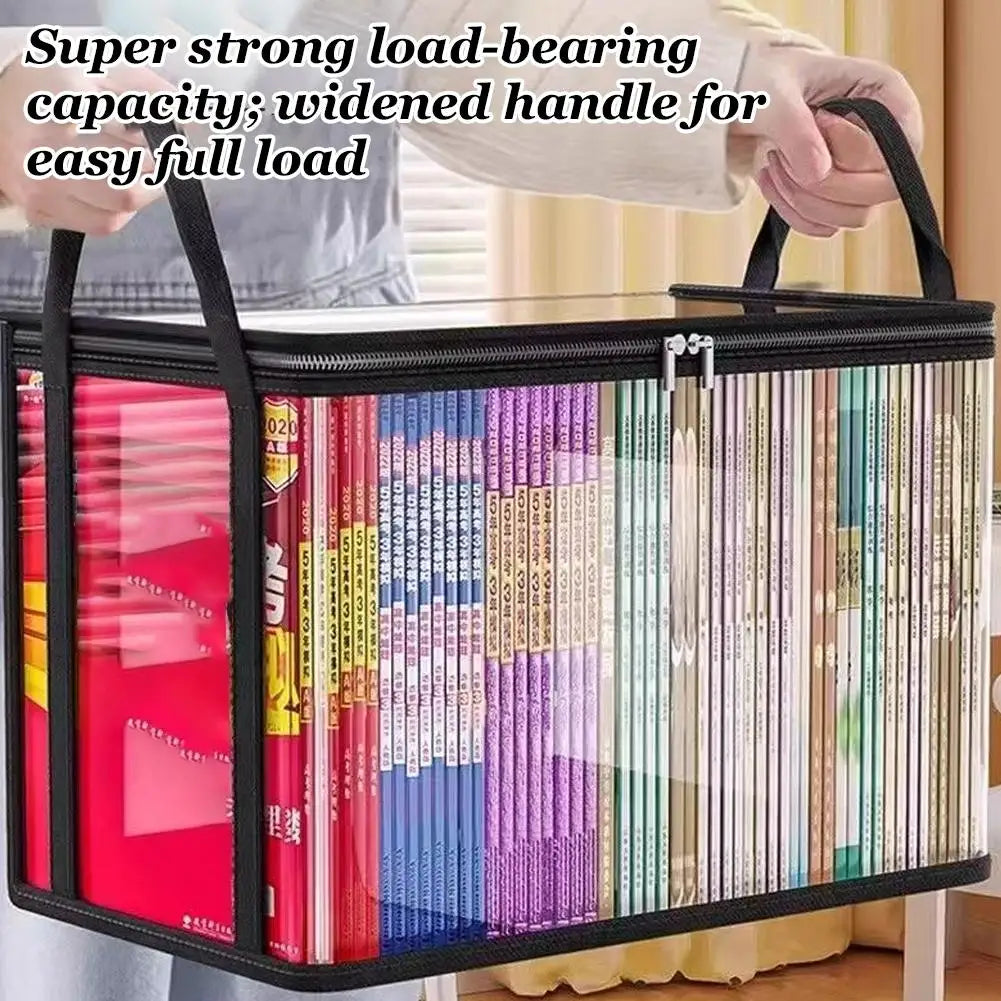 Transparent PVC Storage Box – Dustproof Organizer with Handle