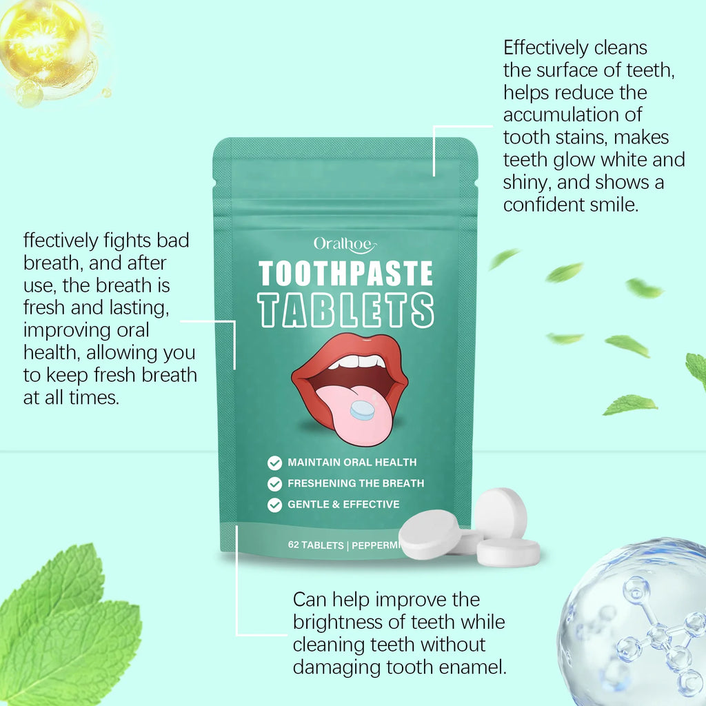 Oralhoe Jasmine Toothpaste Tablets – Whitening & Fresh Breath