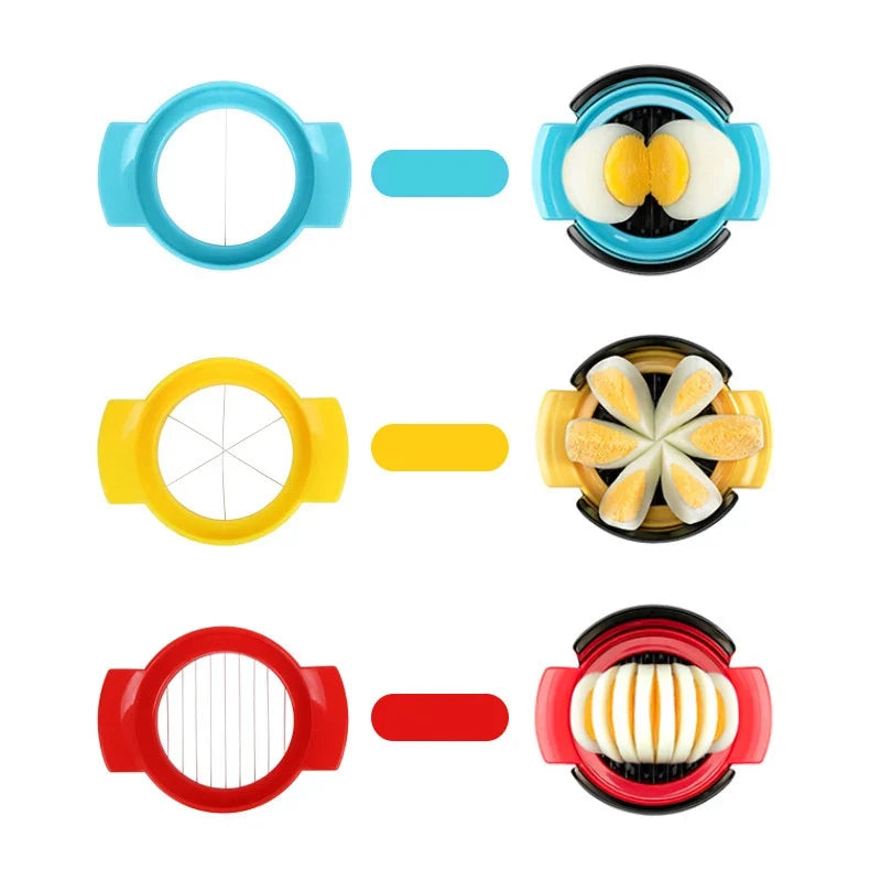 3-in-1 Egg Slicer Cutter & Splitter | Multi-Function Kitchen Tool