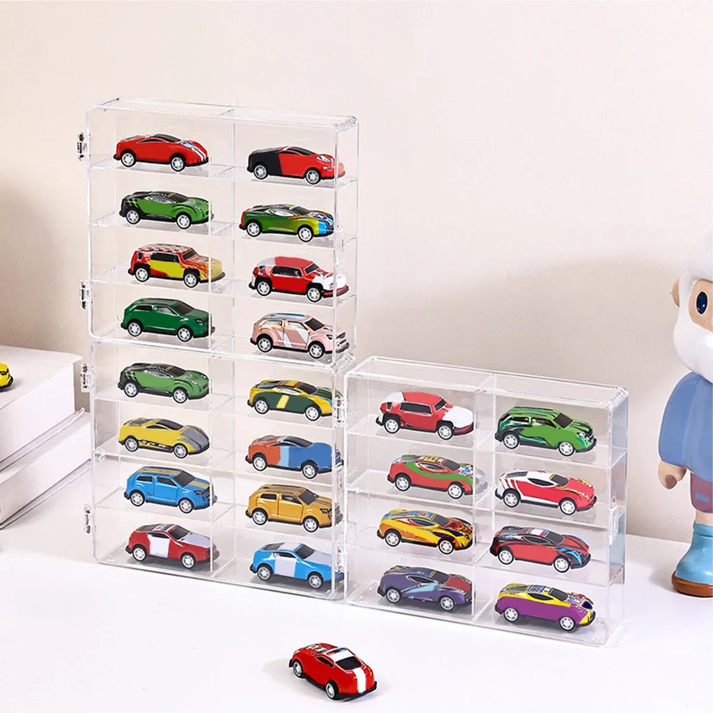Acrylic Transparent Stackable 1 64 Car Model Storage Box Toy Cabinet