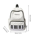 Piano Print Travel Backpack – Lightweight Laptop Bookbag