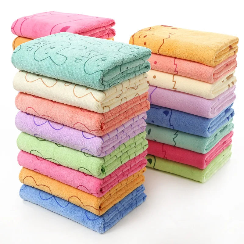 Cute Rabbit Kids Microfiber Bath Towel | Soft Quick Dry 50x100cm
