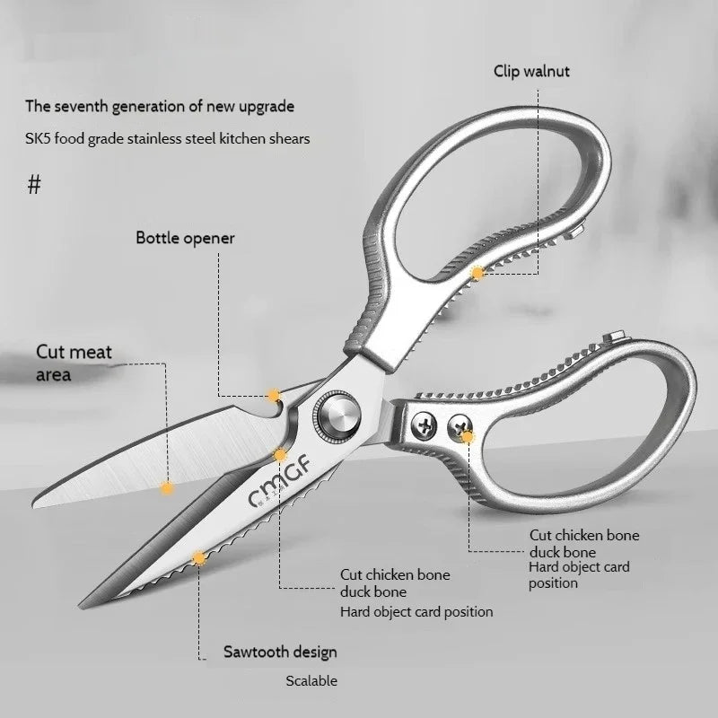 PLYS Stainless Steel Multifunction Kitchen Scissors