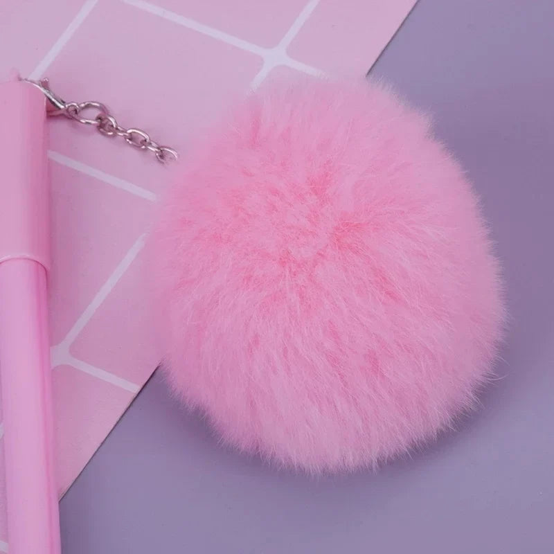 Pink Flamingo Plush Gel Pen – Kawaii School Writing Pen for Girls