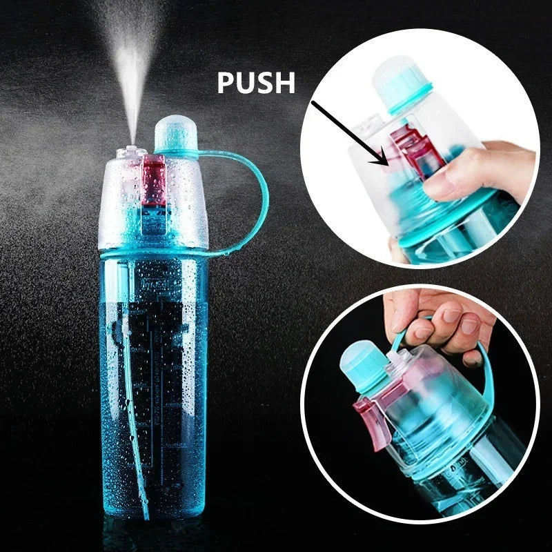600ml Spray Water Bottle – BPA-Free Mist Sports Bottle