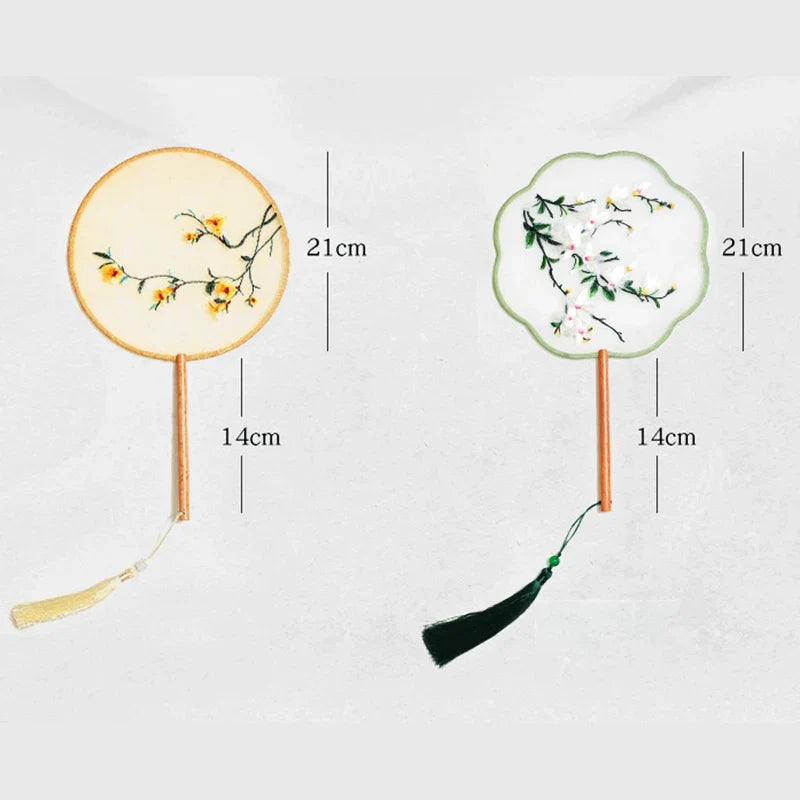 Fan Wholesale Semi-transparent Long Handle Tassel Dance Female