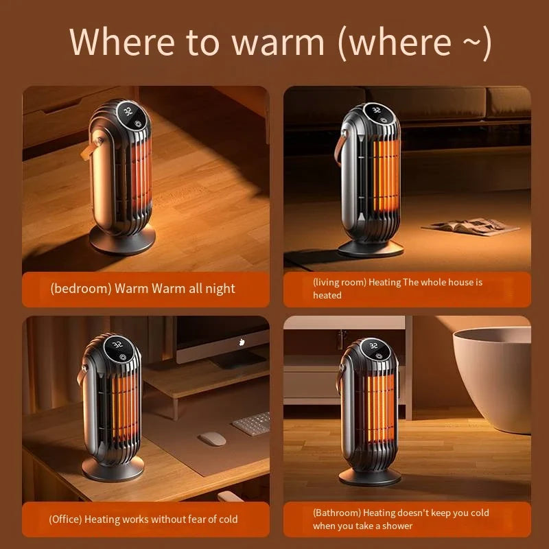 2000W PTC Ceramic Desktop Space Heater | 4 Heat Settings