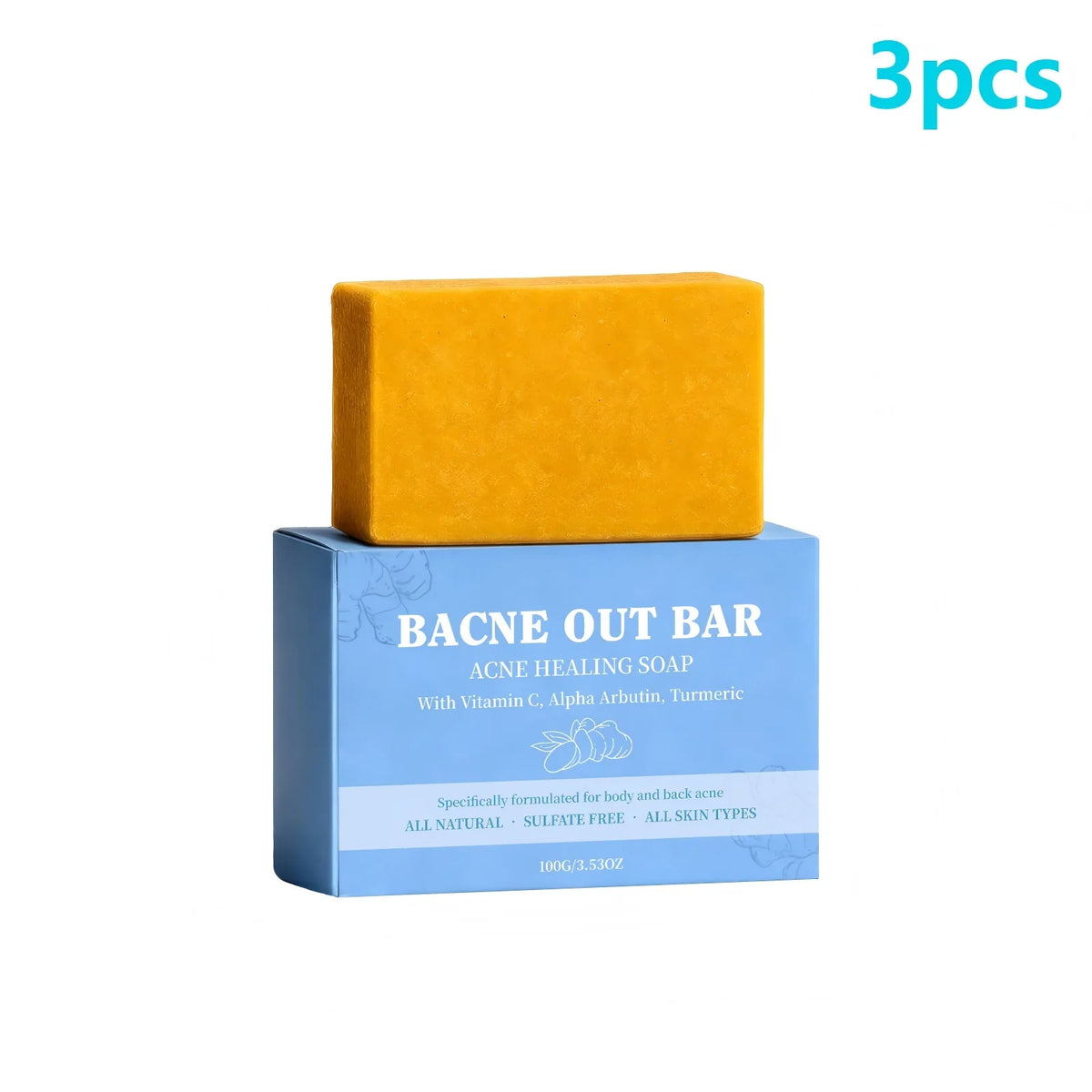 Body Clarifying Soap – Salicylic Acid, Vitamin C & Turmeric 100g