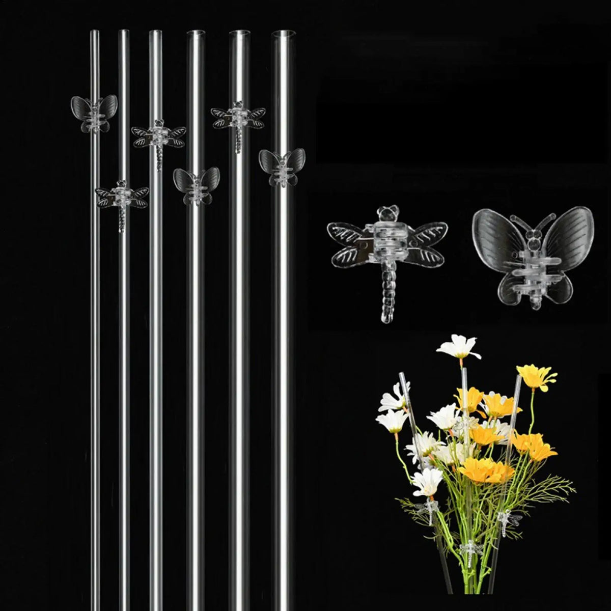 10-Pack Plant Vine Clips – Butterfly & Dragonfly Garden Support