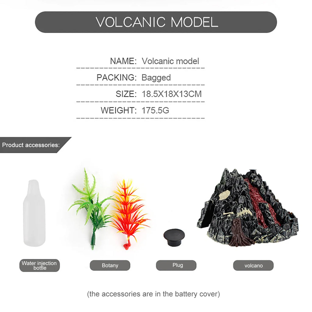Volcano Model Toy with Spray, Lights & Dinosaur Sound Effects