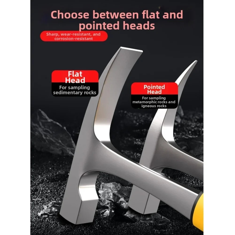 Geological Rock Hammer – Anti-Slip High Carbon Steel Field Tool